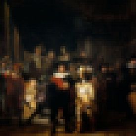 Pixel Art: De Nachtwacht van JC De Lanaye