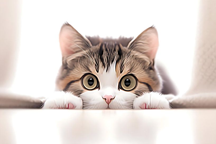 Chatte couchée par PixelPrestige