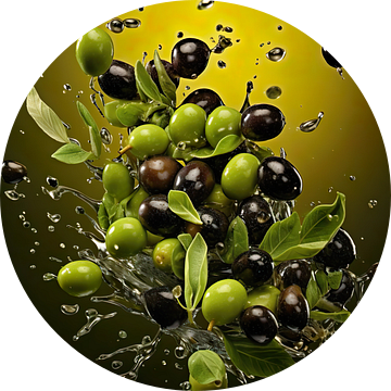 groene en zwarte olijven van PixelPrestige
