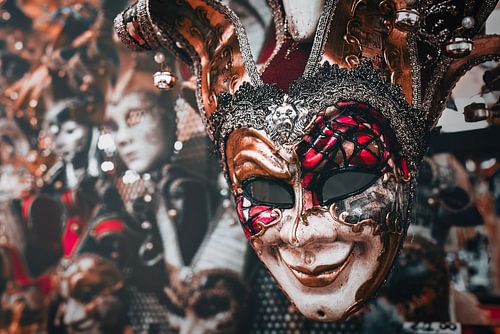 Portret van een Venetiaans masker | Italië | reisfotografie