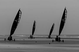 Beach sailing on the coast by Peter Leenen
