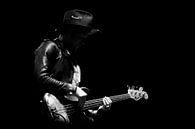 Bass guitar player in black and white by Andreea Eva Herczegh thumbnail