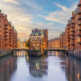 Panorama oude pakhuisbuurt Hamburg van Tilo Grellmann | Photography