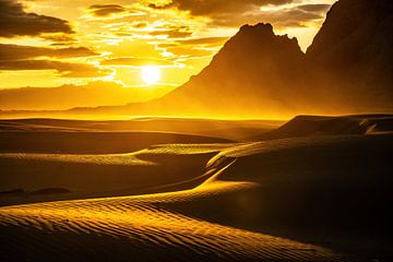 Het gouden zand van het Vestrahorn strand van Gerry van Roosmalen
