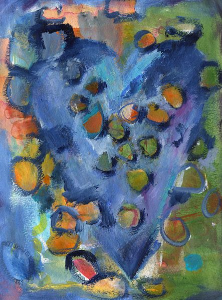 Healing abstraktes Acrylgemälde von Karen Kaspar