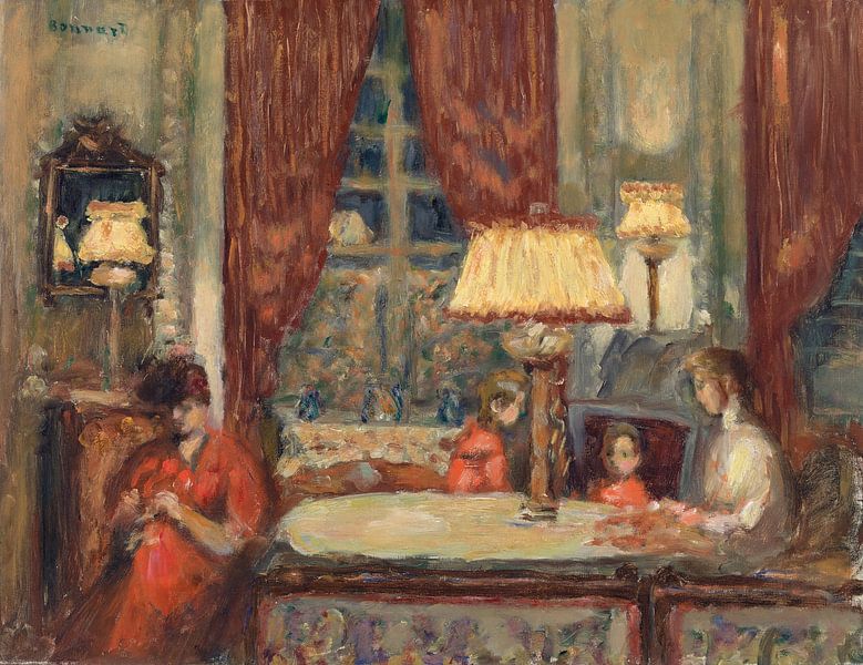 Avond onder de lampen, Pierre Bonnard van Meesterlijcke Meesters