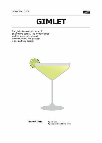 gimlet cocktail over