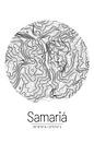Samaria-Schlucht | Landkarte Topografie (Minimal) von ViaMapia Miniaturansicht