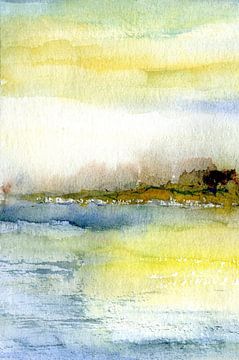 Impressionistisch landschap hoog van Claudia Gründler