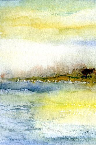 Impressionistisch landschap hoog