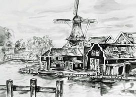 De Adriaan , die berühmte Mühle in Haarlem. von Ineke de Rijk