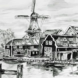 De Adriaan , die berühmte Mühle in Haarlem. von Ineke de Rijk