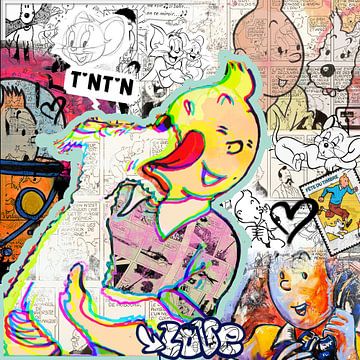 TINTIN Sneeuw POP ART Graffiti Street Art Berlijn Liefde van Julie_Moon_POP_ART
