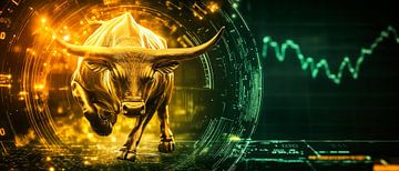 Bull Market Graphic - Golden Aesthetics by Poster Art Shop
