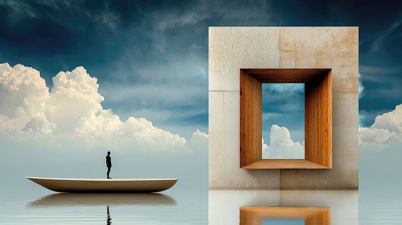 Warten auf die Öffnung der Dimensionen von Klaus Tesching - Art-AI