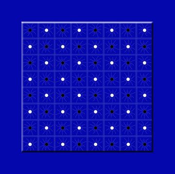 intense blue plus dots