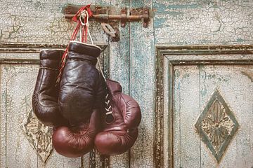 Les gants de boxe vintage sur Martin Bergsma