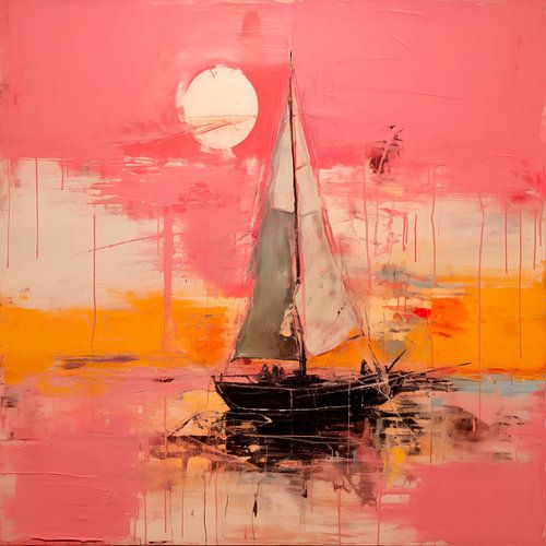 Sailing trip at sunset