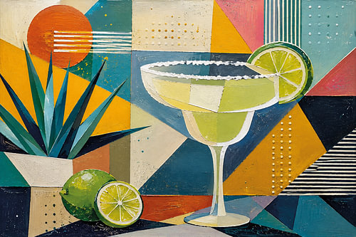 Margarita Cocktail Painting – Summer Drink Art