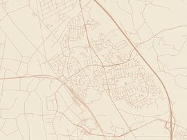 Terracotta-Stil Karte von Boxtel von De Kaartenwinkel