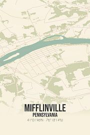 Vintage map of Mifflinville (Pennsylvania), USA. by Prints of Place