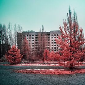 Natuur neemt over in Pripyat infrarood van Lars Beekman