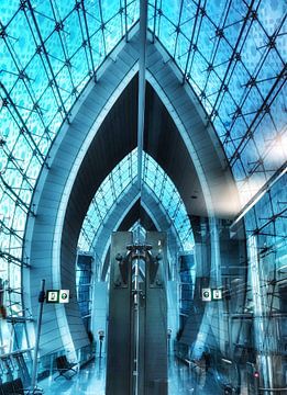 Reflecties op Dubai International Airport