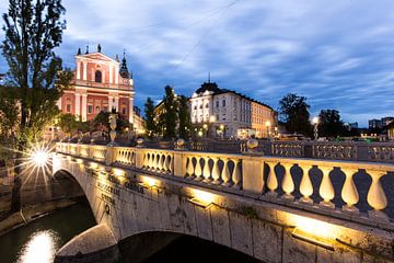 Tromostovje Ljubljana (drie bruggen) van Dennis Eckert