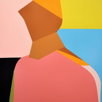 Abstract "color blocking" in pastelkleuren van Studio Allee