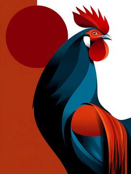 Rooster - Stylish animal silhouette collection, by Ariadna de Raadt-Goldberg