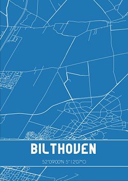Blauwdruk | Landkaart | Bilthoven (Utrecht) van Rezona