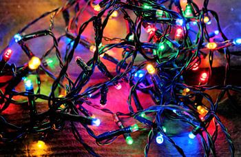 bunte Beleuchtung oder Weihnachtsbeleuchtung