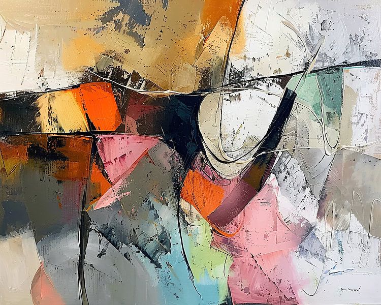 Abstract minimal portrait by Abstract Painting