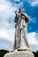 Christus Statue in Havanna Kuba mit Bewölkung