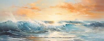 Zee en Zonsondergang van De Mooiste Kunst