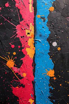 Abstract  met Kleurrijk Verfspatten van Art & Soul Creations