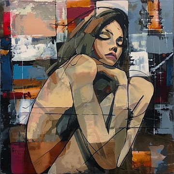 vrouw abstract portret van Egon Zitter