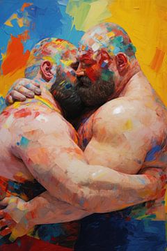 Stevige omhelzing van BEARpictureart