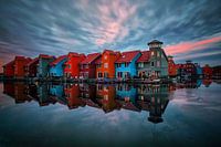Reitdiephaven bij zonsondergang
