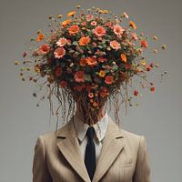 Ein Mann der Blumen