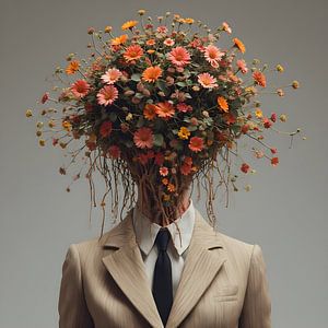 Ein Mann der Blumen
