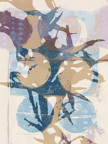 Abstract botanisch. Bladeren in zachte pasteltinten