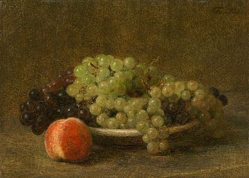 Stilleven met druiven en een perzik, Henri Fantin-Latour