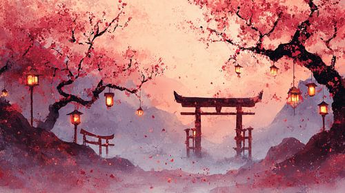 schilderachtige Japanse kunst