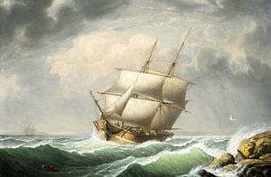 Brig vor der Maine Coast, Fitz Henry Lane