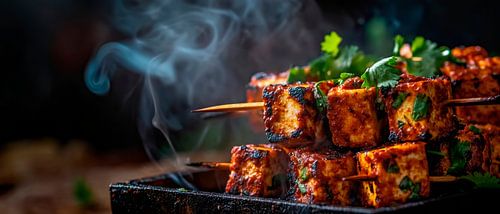 Gerookte barbecuespies met kruiden