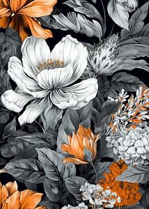 Orange und Grau Natur Kunst