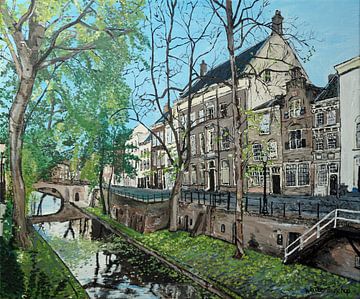 Nieuwegracht in Utrecht in de herfst van Wouter Bisschop