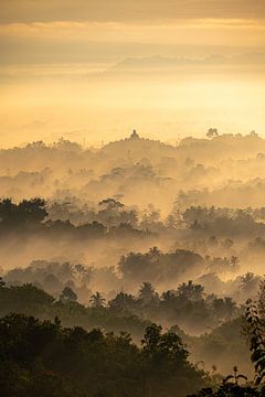 Magische ochtend in Indonesie van Marco Schep