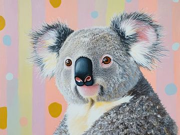 Vrolijke Koala Portret van De Mooiste Kunst